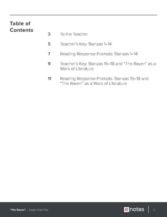 The raven vocabulary pdf picture