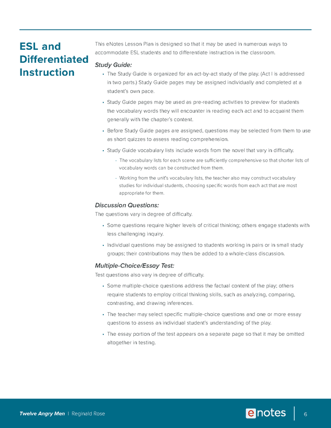 Best Essay Topics For High School Twelve Angry Men Enotes Lesson Plan Essay On My Mother In English also Thesis For Narrative Essay Twelve Angry Men Enotes Lesson Plan Enotes Lesson Language English Language Essays