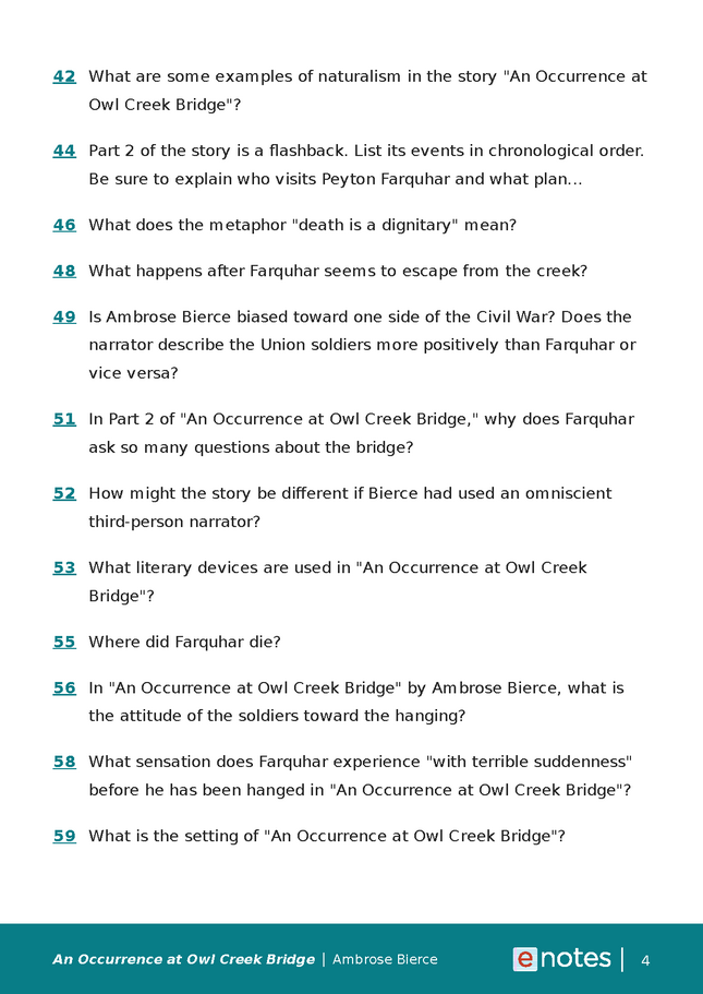 popular questions about an occurrence at owl creek bridge preview image 4