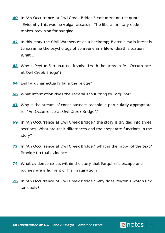 popular questions about an occurrence at owl creek bridge preview image 5