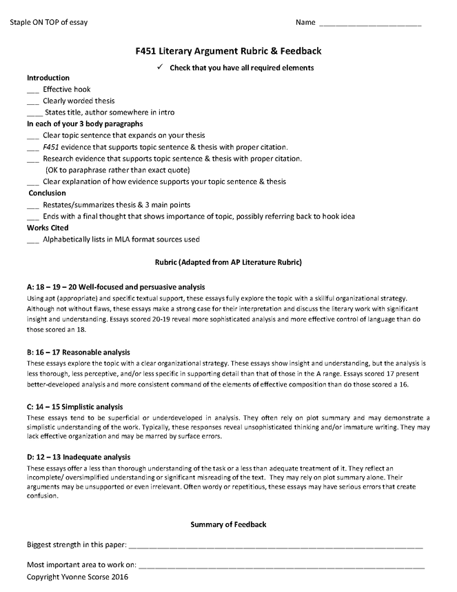 fahrenheit 451 essay, pre-write, rubric- compare novel to modern society preview image 3