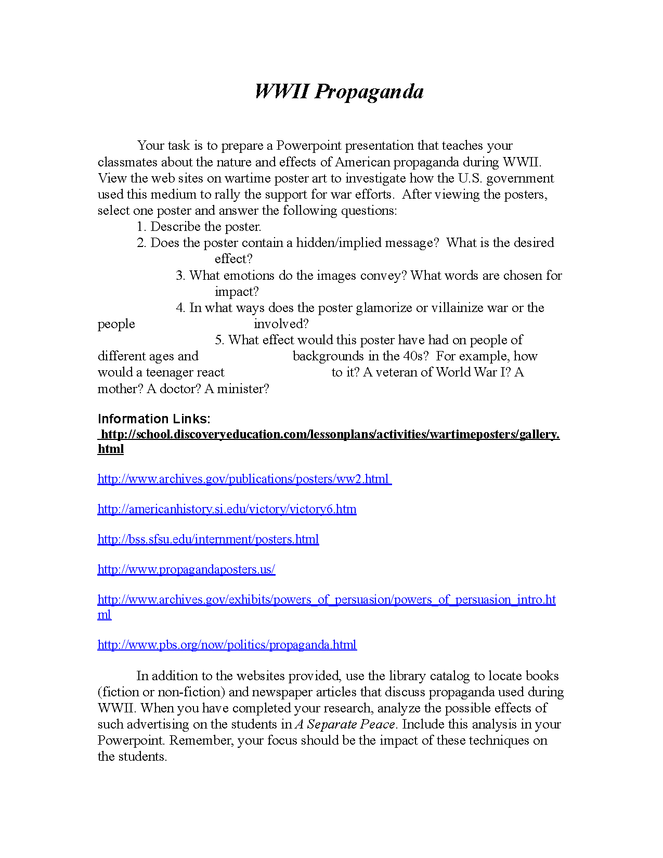 a separate peace research projects preview image 4
