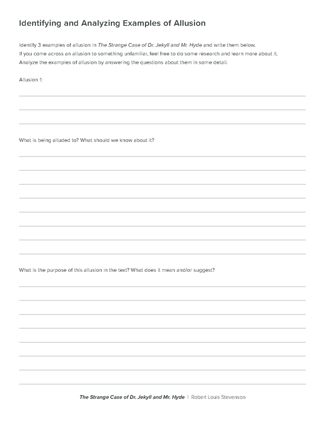 the strange case of dr. jekyll and mr. hyde allusion activity preview image 6
