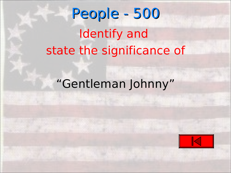 Revolutionary War, Jeopardy Review Game - eNotes.com