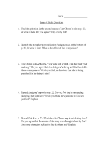 the book cover of Antigone Discussion Questions, Scene 4