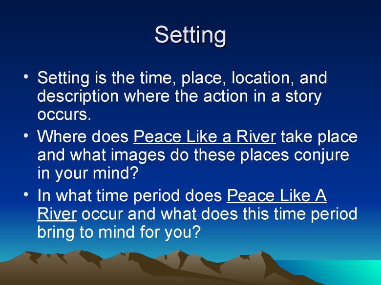 peace like a river setting power point preview image 2