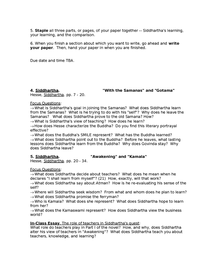 syllabus: hesse, siddhartha preview image 4