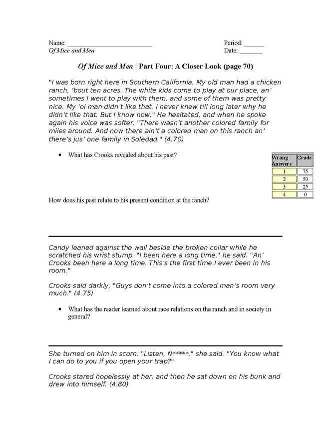 of mice and men: a closer look: part four preview image 1