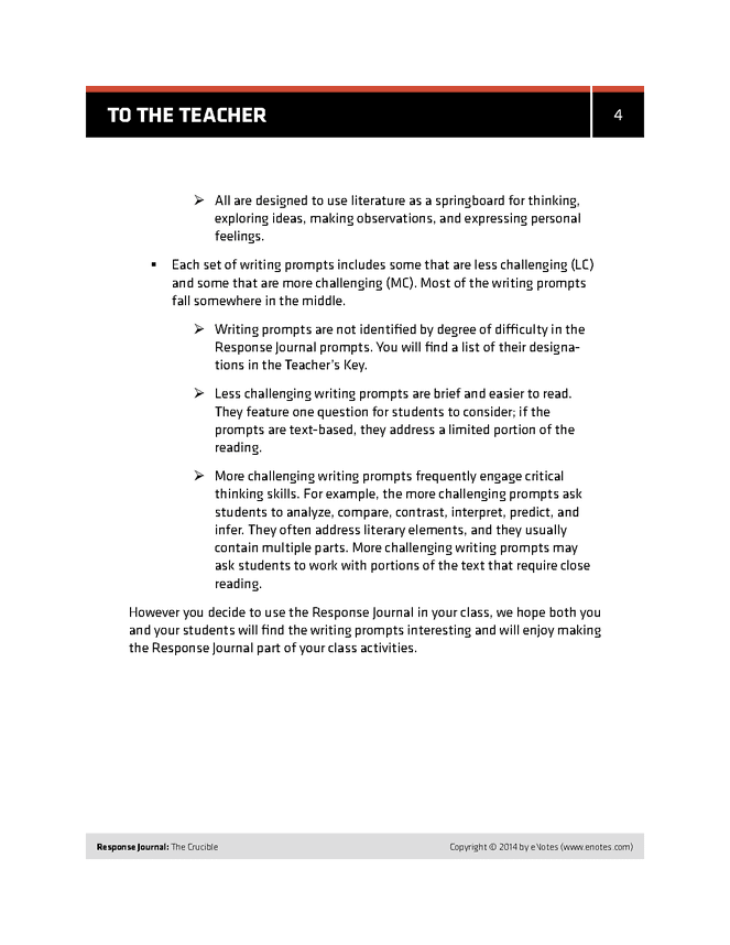 Health Care Essay Topics The Crucible Enotes Response Journal Essays With Thesis Statements also English Essays Samples The Crucible Enotes Response Journal An Enotes Activities Businessman Essay
