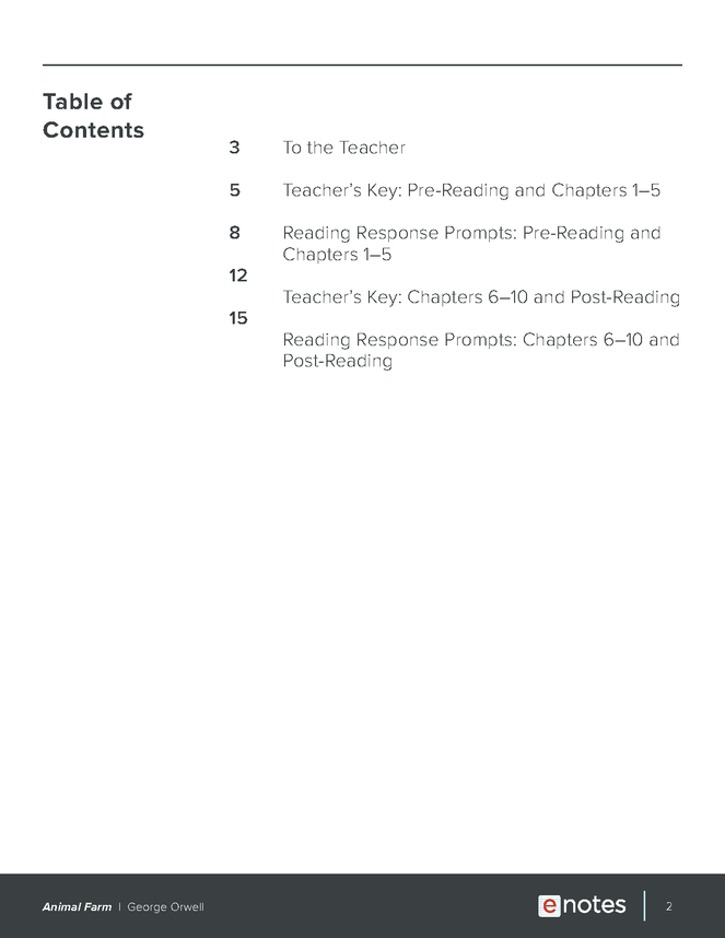 animal farm enotes reading response prompts preview image 2
