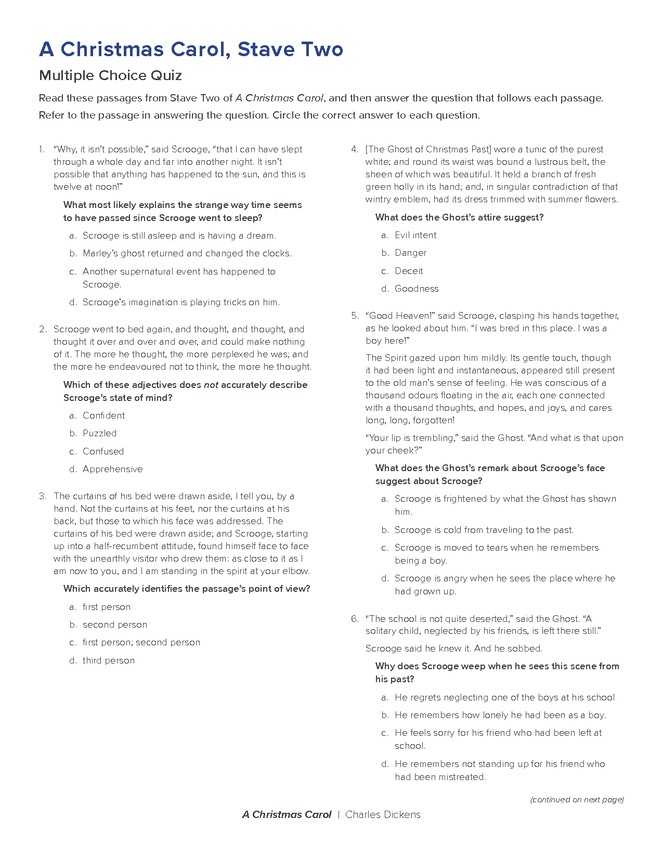 A Christmas Carol Close Reading Quiz Our ENotes Language Arts a-christmas-carol-close-reading-quiz-our-enotes-language-arts