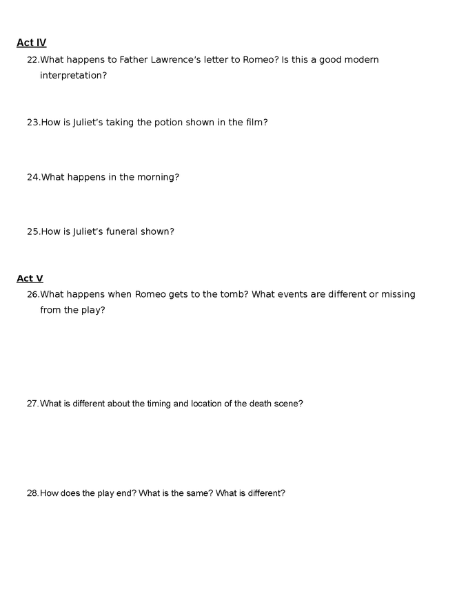flim questions for romeo and juliet (1996 version) preview image 4