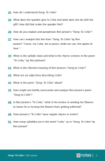 Preview image of Popular Questions About Song: To Celia