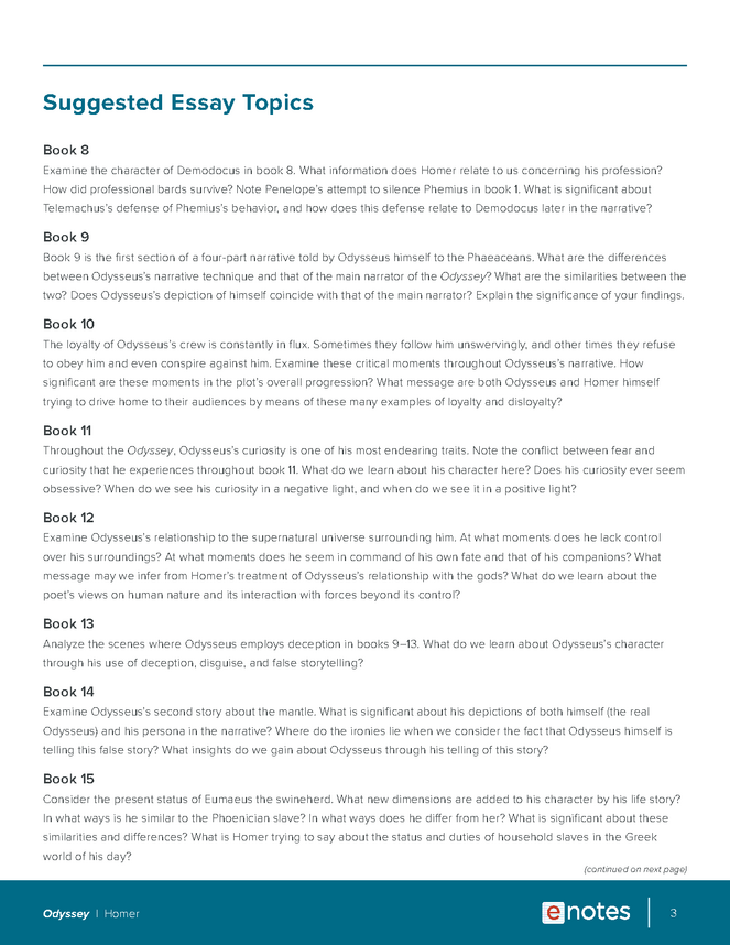 the odyssey essay topics and outlines preview image 3