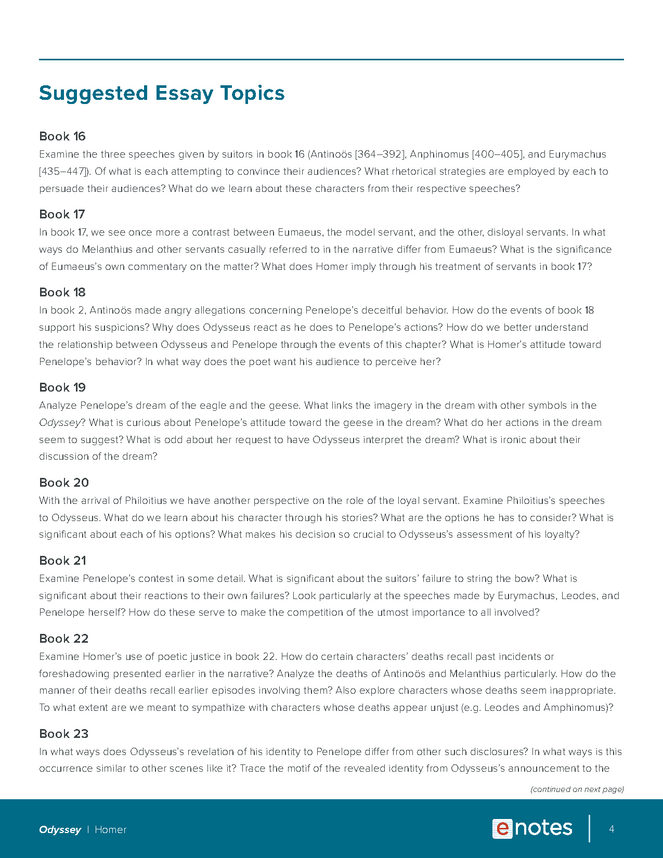 the odyssey essay topics and outlines preview image 4