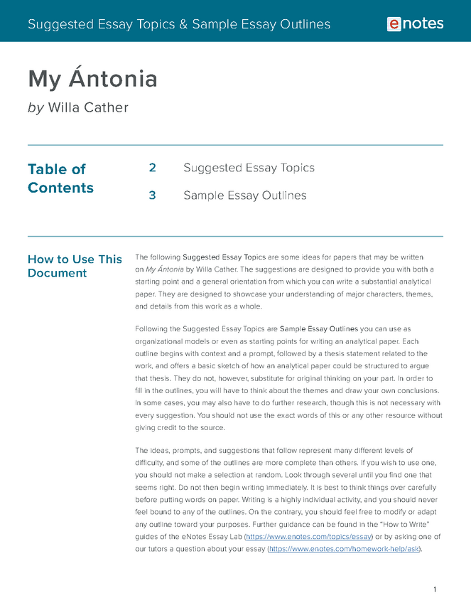 my antonia essay topics and outlines preview image 1