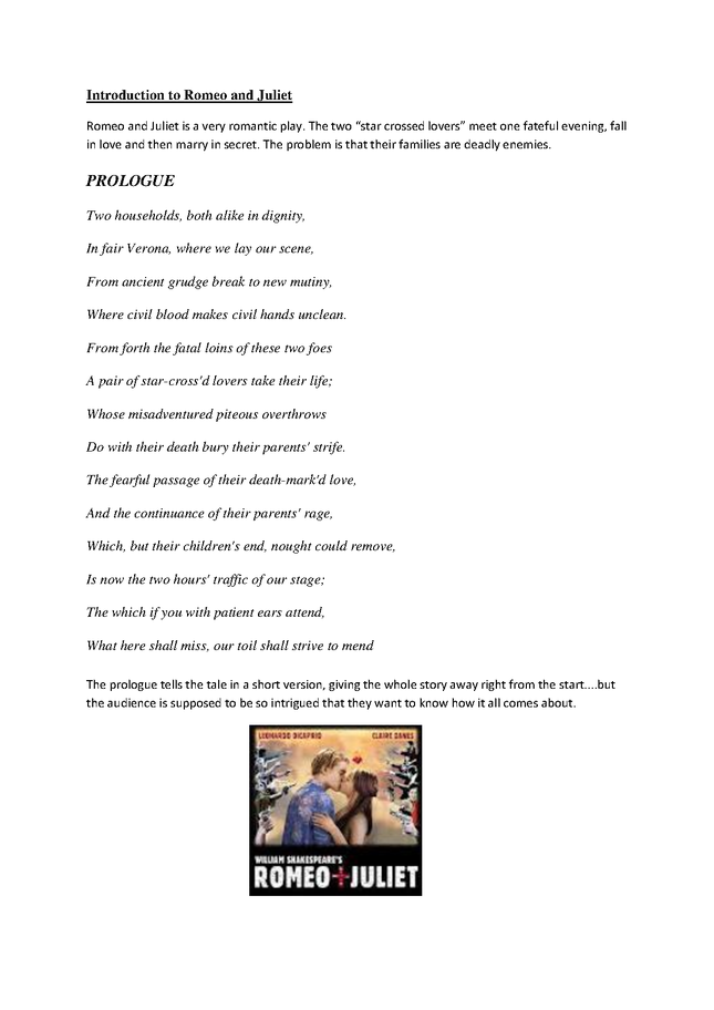introducing the play romeo & juliet preview image 1