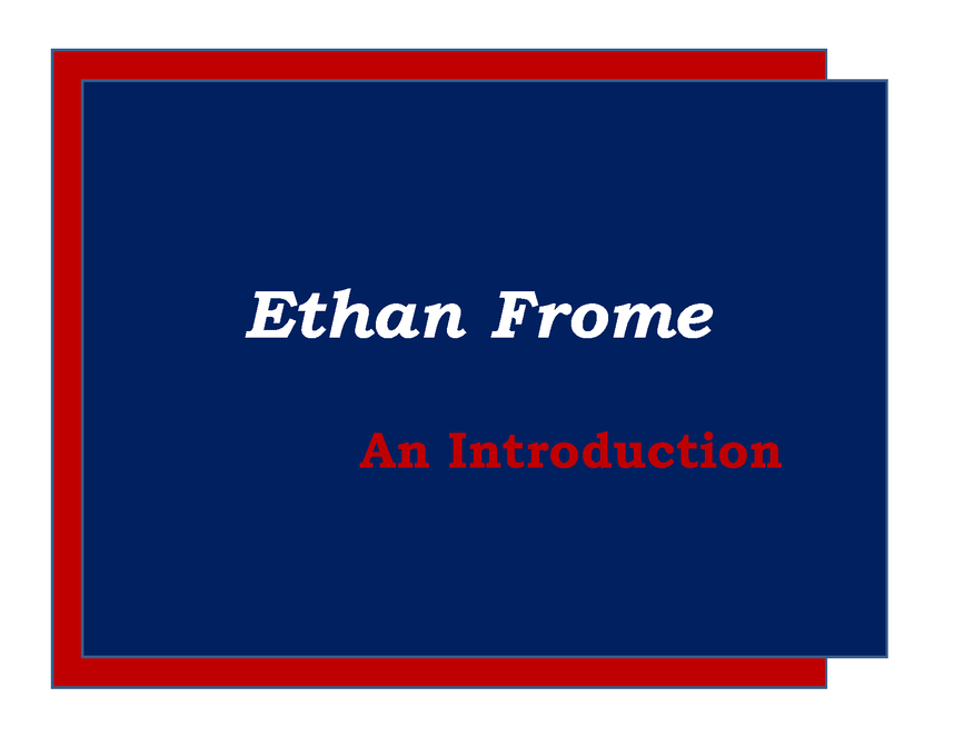 ethan frome powerpoint preview image 1