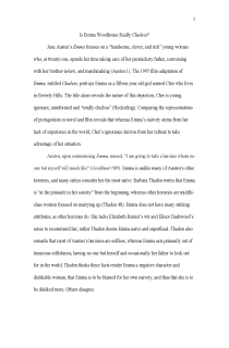 Cover image of Emma and Clueless Comparison in Critical Essay