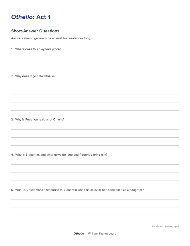 othello reading comprehension quiz preview image 3