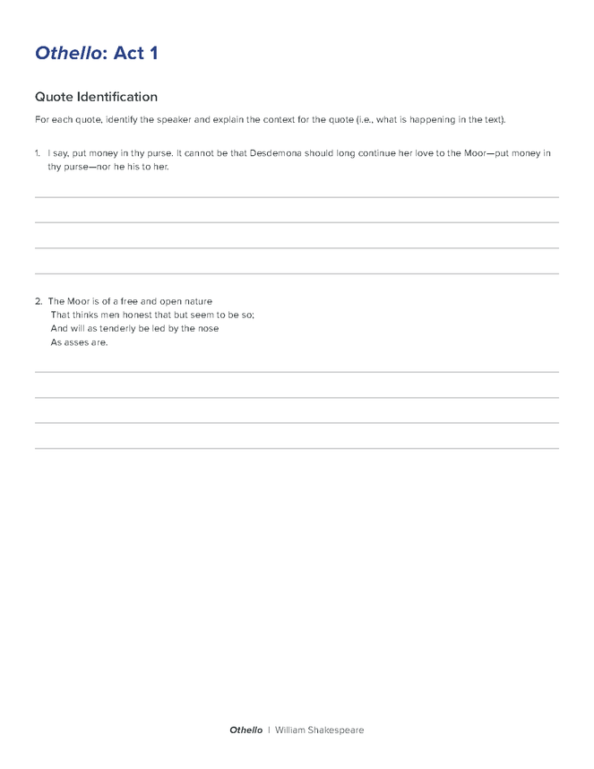 othello reading comprehension quiz preview image 5