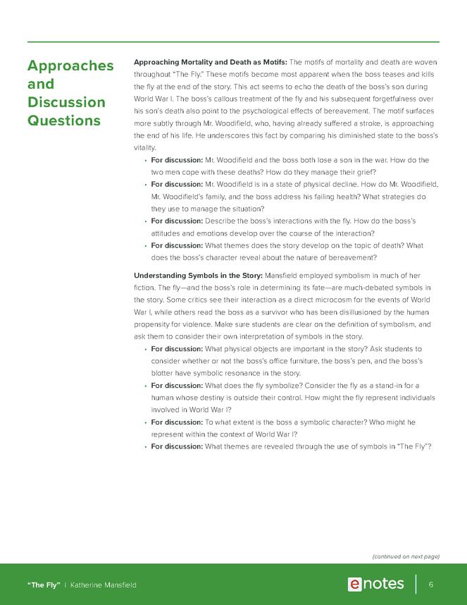 the fly enotes teaching guide preview image 6