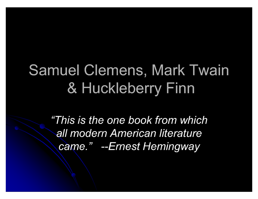 huck finn powerpoint preview image 1