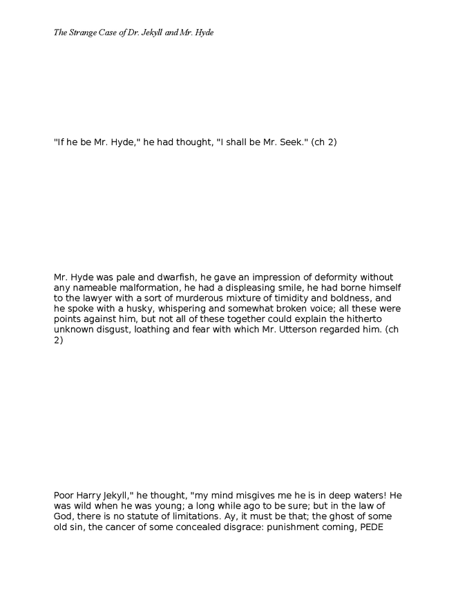 dr. jekyll and mr. hyde quotes quiz ch 1-2 preview image 2