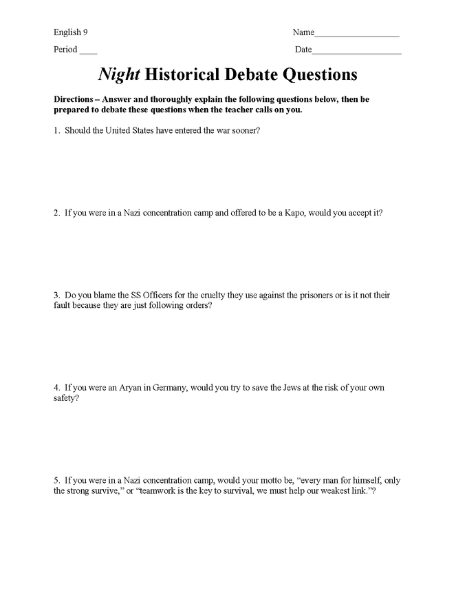 "night" postreading activity preview image 1