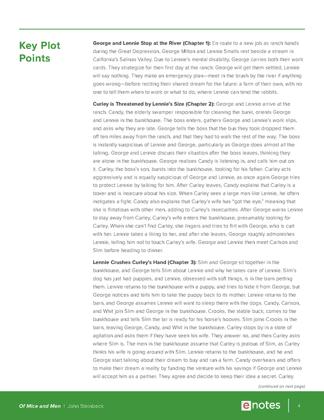 of mice and men enotes teaching guide preview image 4