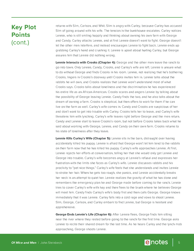 of mice and men enotes teaching guide preview image 5