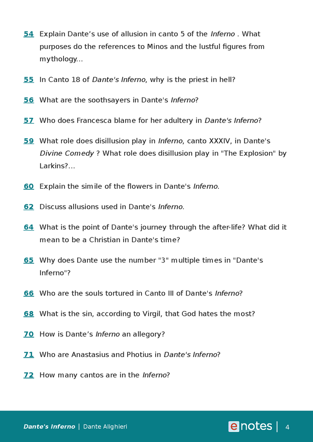 Popular Questions About Dante's Inferno - ENotes.com