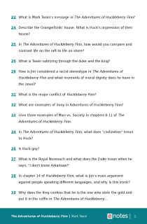 Preview image of Popular Questions About The Adventures of Huckleberry Finn