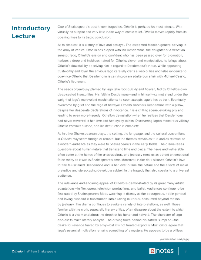 othello enotes lesson plan preview image 3