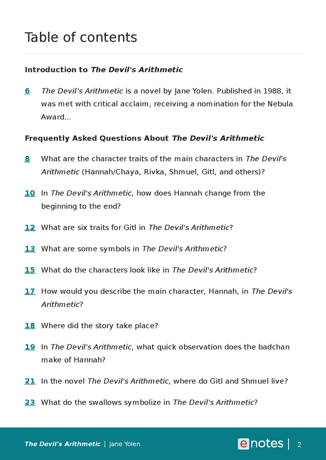 popular questions about the devil's arithmetic preview image 2