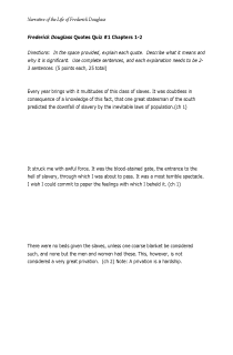 Cover image of Frederick Douglass Quotes Quiz Chapters 1-2