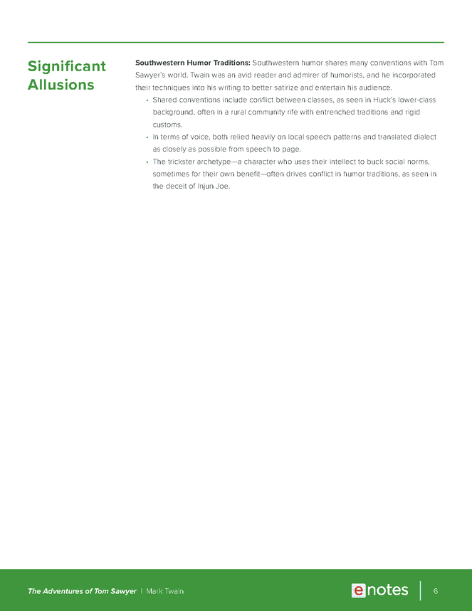 the adventures of tom sawyer enotes teaching guide preview image 6