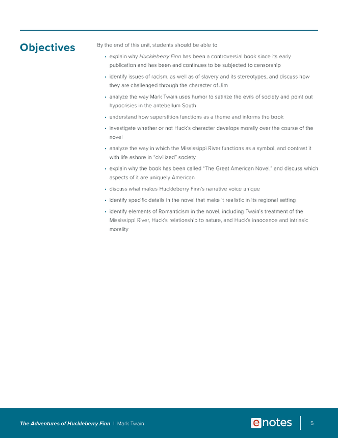 the adventures of huckleberry finn enotes lesson plan preview image 5