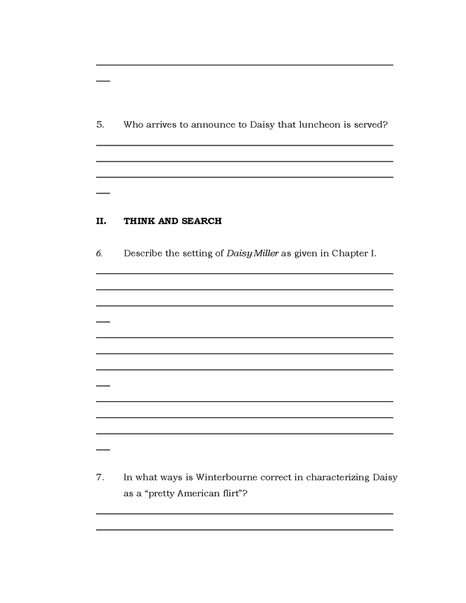 qar questions for james's daisy miller, ch. i preview image 5