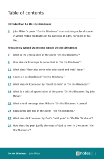 Preview image of Popular Questions About On His Blindness
