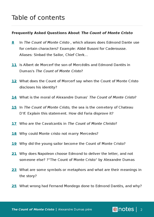 popular questions about the count of monte cristo preview image 2