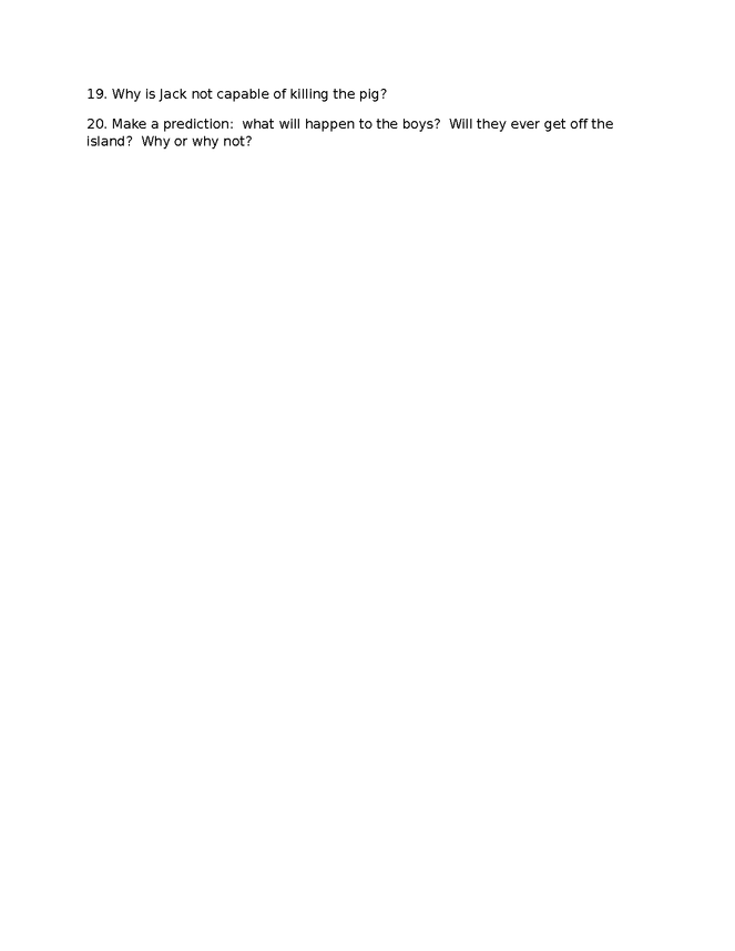 lord of the flies, chapter 1 review preview image 2