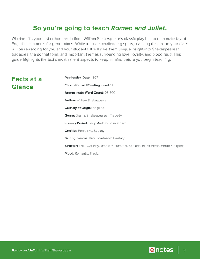 romeo and juliet enotes teaching guide preview image 3