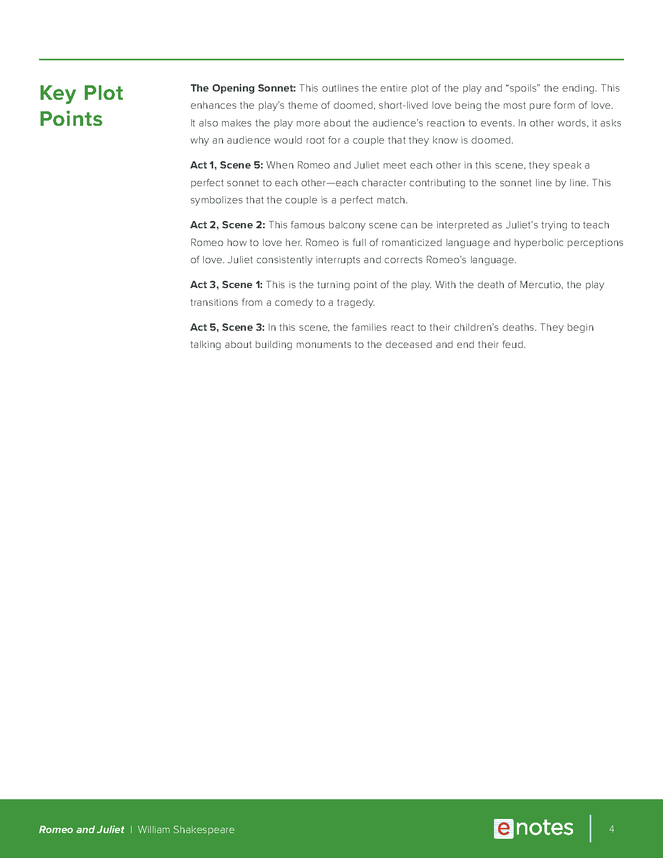 romeo and juliet enotes teaching guide preview image 4