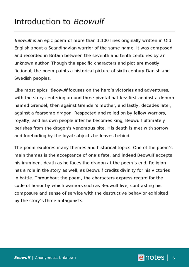 Popular Questions About Beowulf - eNotes.com