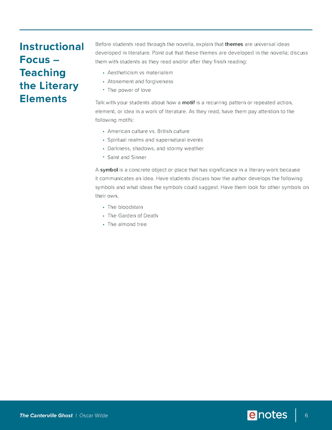 the canterville ghost enotes lesson plan preview image 6