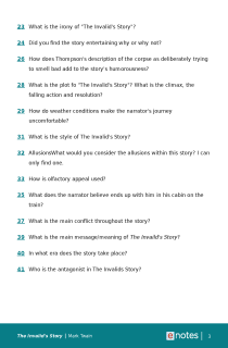 Preview image of Popular Questions About The Invalid's Story