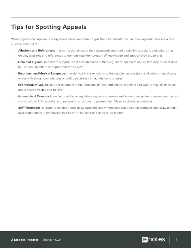 A modest proposal rhetorical analysis essay picture