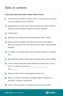 Preview image of Popular Questions About Ethan Frome