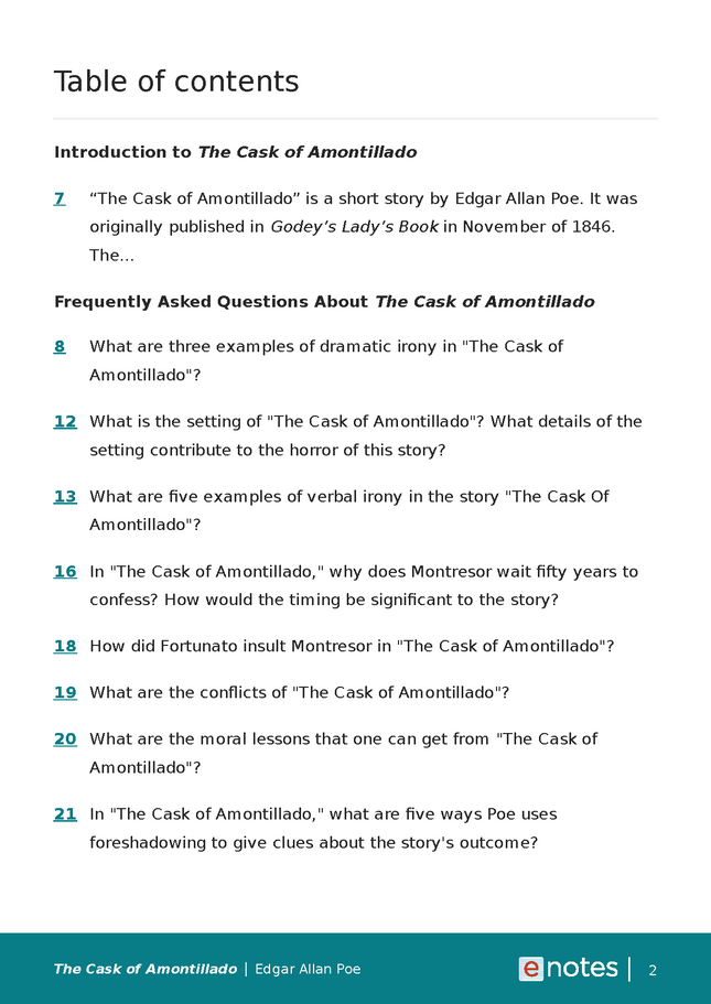 popular questions about the cask of amontillado preview image 2